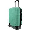 R.Leone Valigia da 1 pezzo Fino a Set 4 Trolley Rigido grande, medio, bagaglio a mano e beauty case 4 ruote in ABS 611 (M Valigia Media, Verde Acqua)