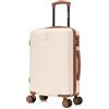CELIMS - Valigia bagaglio a mano | Trolley Cabina | Trolley Bagaglio a Mano 55x40x20 | Valigia Rigida Piccola | Crema