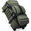 Boniffyy Borsone Da Viaggio Con Ruote 80L Grande Borsa Da Sportiva Impermeabile Pieghevole Extra Large Borsone Trolley Unisex Weekender Trekking Palestra Viaggi Nuoto (Verde)