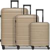 REDOLZ set valigie 3 pezzi espandibili rigide TSA 4 doppie ruote leggere viaggio bagaglio da stiva Essentials 11+