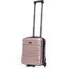 R.Leone Valigia da 1 Fino a Set 4 Trolley Rigido grande, medio, bagaglio a mano 55x40x23 cm Wizz, ITA Airways e bagaglio 45x36x20 cm EasyJet in ABS 8001 (Rose Gold, XS Bagaglio 45x36x20cm 2Ruota)