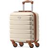 Flight Knight Valigie Rigide in Abs Leggere a 4 Ruote - Bagaglio a Mano Approvato per Oltre 100 Compagnie Aeree Come British Airways, Ryanair E Easyjet, Valigia Da Cabina 45x36x20cm