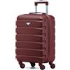 Flight Knight Valigie rigide in ABS a 4 ruote leggere per trasportare bagagli a mano approvate per oltre 100 compagnie aeree tra cui easyJet, British Airways, RyanAir, Virgin Atlantic, Emirates e