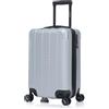 CELIMS - Valigia Cabina 55x35x25 cm con ripiani | Lucchetto TSA | ABS ultra-resistente | Ruote 360° | Grigio