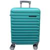 COVERI COLLECTION VICTOR LINE SRL Trolley Enrico Coveri Bagaglio a Mano 55x39x20 8 Ruote Ryanair EasyJet ESPANDIBILE (VERDE CHIARO)