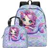 velquessa Zaino personalizzato per bambini Zaino scuola Personalizzata con nome/testo zainetto bambina Borsa porta pranzo termico Personalizzate zaini Regalo Ritorno a Scuola, Per Scuola e Viaggi