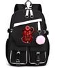 LKY STAR Anime Hazbin Hotel Merch Uomo Donna Zaini Casual con Ciondolo in Peluche Anime Angel Dust/Charlie/Lucifer Borsa Backpack per Studenti