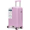 4FLY Trolley Da Viaggio Rigido Leggero L - Grande 65 cm (60L), Valigia Trolley Con Serratura TSA, 4 Ruote Doppie Spinner E Manico Telescopico In Alluminio, Bagaglio Da Stiva, Bagaglio Da Viaggio