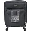 COVERI COLLECTION TROLLEY SUPER LEGGERO BAGAGLIO a Mano 55x39x20 4 Ruote Ryanair EasyJet (NERO) ESPANDIBILE !!