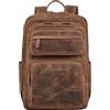 STILORD 'Astoria' Zaino in Pelle per Lavoro e Studente Zaino Porta Computer Laptop 17 Pollici Vintage Uomo Donna, Colore:marrone medio