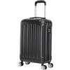 Malu Shoes Valigia 55x35x20 ruota smontabile 50x36x20 cm EasyJet Trolley Bagaglio a mano in ABS 4 Ruote Rimovibili (55x35x20 ruota smontato 50x36x20 cm) colori misti (NERO)