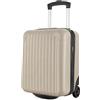 R.Leone Valigia 40x30x20 cm Trolley Bagaglio a mano 2 Ruote in ABS adatto Wizz Air, Vueling, Volotea 288 (Oro, Valigia 40x30x20 cm, 2 Ruote)