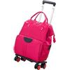 BOJHGO Trolley da viaggio Borse donna Borsa con ruote Zaino Oxford di grande capacità(Rose,S)