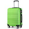 KONO Set di 2 Valigie Rigida Trolley Bagaglio a Mano 55cm e Valigia Grande 74cm con TSA Lucchetto e 4 Ruote, Verde