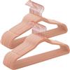 SONGMICS Grucce Velluto 30 Pezzi, Grucce Appendiabiti Lunghe 41,5 cm, Salvaspazio, Capacitàdi Carico Elevata, Gancio Girevole a 360° per Cappotti Camicie Completi, Rosa e Oro Rosa CRF026P30