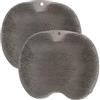 Generic 2 spugne per doccia e piedi per uso nella doccia, massaggio in silicone con ventose, scrubber per la schiena a parete per uomini e donne (grigio)