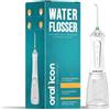 Oral Icon® Irrigatore orale elettrico con getto pulsante Tecnologia GumGentle+™ 5 livelli di pressione Serbatoio 300 ml Senza fili IPX7 impermeabile 5 attacchi
