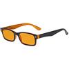 Eyekepper Blocco Luce Blu Occhiali per Computer con Filtro Anti Raggi UV Tinti Arancio Donna Uomo - Notte Meglio Dormire Occhiali Digitali - Nero Giallo +0.50