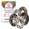 Diasticker | Cerotto per sensore Dexcom G6 (5 pezzi, MIX SAFARI) | Impermeabile - Delicato sulla pelle - Traspirante - Forte tenuta | Cerotto di fissaggio autoadesivo, fissaggio con sensore