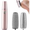 Hliloy Exovan, lucidatrice elettrica per piedi Exovan, lucidatrice elettrica per piedi a 360°, ricarica USB, comoda smerigliatrice elettrica per piedi e calli, funzionamento silenzioso (rosa)