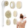 Generic Scrubber elettrico per la pulizia della schiena, scrubber per la pulizia della schiena, impermeabile, scrubber per la pulizia del corpo con manico lungo, per uomini e donne