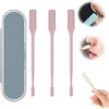 YuchiFa Tagliapeli per naso 2 in 1, Tagliapeli per naso a doppia faccia 2024 più recente, Tagliapeli per naso portatile con rotazione manuale a 360° per uomini e donne (Rosa,3pcs)