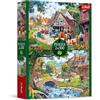 Trefl - Puzzle 2in1: La Vita Idilliaca - 2 x 500 Pezzi - Set di Due Rompicapi, DIY, Passatempo Creativo, per Adulti e Bambini dai 10 anni
