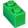 LEGO Parti e pezzi: 1 mattone verde brillante 1 x 2