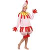 DEGUISE TOI Generique - Costume da Gallina per Adulto Taglia unicaCostume da Gallina per Adulto Taglia Unica