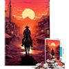 WGLINGX Puzzle da 1000 pezzi per adulti Arthur Red Dead Redemption giocattolo educativo regalo per compleanno (dimensioni 38x26cm)