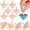 SHINEOFI 12 pezzi trottttole in legno per bambini, fai da te, giroscopio incompiuto in legno, giocattolo rotante per regali di feste, giochi di classe, giocattoli educativi