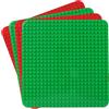 Guihumz 4Grande piastra compatibile con piastre Lego Duplo,DUPLO Classic Base Grande,Giochi per Bambini in Età Prescolare,Superfice per Costruzioni Creative,piastra di base grande,38cm x 38cm(2verde, 2rosso
