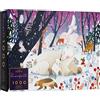 Elena Essex Jigsaw Puzzle - Nevicata / 1000 Pezzi per Adulti / Famiglia Scena Innevata Invernale / Dimensioni 70x50cm