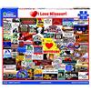 White Mountain - i Love Missouri Puzzle, 1000 Pezzi Puzzle, Gateway Arco, Kansas Città Zoo