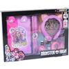 Nice Group - Monster High Clawdeen Set, Diario per Appunti con Cerchietto, Smalti, Braccialetto in Paillettes