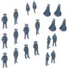 Outland Models Railroad Layout Old West People Figure Set (20 pz) 1:87 HO Gauge