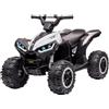 EGLEMTEK Quad Elettrico Bambini 12V ATV con Doppio Motore 35 W 2 Velocità 3-6 km/h Fari LED Musica USB/MP3 Ruote Larghe con Sospensioni Quad per Bambini 3-5 Anni Bianco (Bianco)