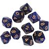 Aurgiarme 10 dadi poliedrici D10 a 10 facce per il gioco 15 mm RPG Festa Famiglia Kid Gioco Domestico Gioco di ruolo Set di dadi