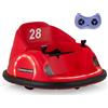RELAX4LIFE 6V Autoscontro Elettrico per Bambini, con Telecomando, Carrozza Motorizzata a 360° con Luci LED, Musica e Suoni, Connessione Wireless, per Bambini 18+ Mesi (ROSSO)