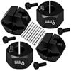 GPM Aluminium Hex Adapters 9mm Thick for 1/10 Traxxas GT 4-Tec 2.0 83056-4/4-Tec 3.0 93054-4 - 4Pc Set Black