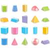 SZLIFE 20 Pezzi di Forme Geometriche Pieghevoli 3D, Solidi Geometrici, Aiuto per la Matematica, Modello di Geometria per la Scuola, Set di Forme