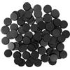 FIGURESLAB 100 basi rotonde in miniatura in plastica testurizzata, 40 mm, colore nero, base modello per miniature da gioco o giochi di guerra da tavolo