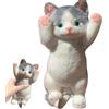 NASSMOSSE Giocattolo antistress per gatti 8 x 4 pollici Simpatico giocattolo sensoriale per gatti Realistico antistress 3D Morbido gattini Kawaii Fidget Squeeze Creativo per bambini e adulti, Stile