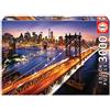 Educa - Puzzle da 3000 pezzi per adulti | Manhattan Notturno. Misura: 120 x 85 cm. Include servizio pezzi mancanti. Consigliato a partire dai 14 anni (18508)