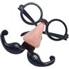 Générique Occhiali da travestimento con baffi, occhiali con naso e baffi, occhiali da naso divertenti per travestimento di Halloween, occhiali fantasia, accessori per scherzi per, cosplay per m