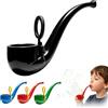 Generico Pipa per Bolle di Sapone, Giocattolo Innovativo Stampato in 3D a Forma di Pipa, Divertente Soffia-Bolle dal Design Unico, Riutilizzabile Feste all'Aperto, Compleanni (Black)