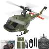 Meiurlex YUXIANG F07 UH-1D RC elicottero per adulti, 1/34 6 CH senza spazzole a trazione diretta, modello con giroscopio a 6 assi, 3D/6G RC aereo giocattolo (3 batterie)