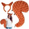 Generico Costumi Animali per Bambini | Orecchie e Coda da Costume di Scoiattolo - Accessori Peluche Morbidi, Costumi per Ragazzi e Adulti