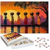 Zhlpjecc Puzzle 1500 Pezzi per Adulti, Puzzle Africa 1500 Pezzi Arte per Adulti e Ragazzi, Misura: 87x57 cm, Puzzles Donna in Legno Impegnativi, Puzzles per Idea Regalo Donna e Uomo, Decorazioni Casa H-251