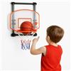 BAKAJI Canestro Basket da Porta per Bambini con Segnapunti Digitale, Giocattolo con Musica e Suoni, Pallone Incluso, Gioco Sportivo per Interni con Anello da Basketball e Rete, 62 x 37 x 60 cm